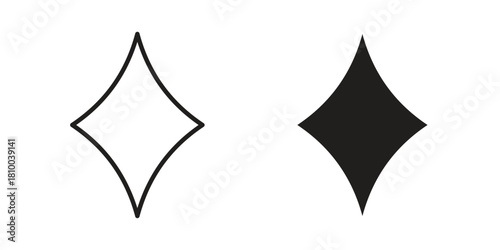 Card-diamond icon collection. modern simple icons for web