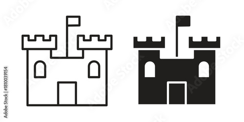 Castle icon collection. modern simple icons for web
