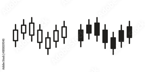Chart candlestick icon collection. modern simple icons for web