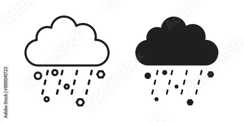 Cloud hail icon collection. modern simple icons for web