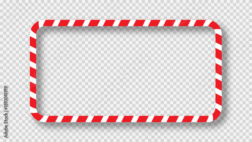 Christmas candy cane frame