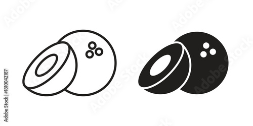 Coconut icon collection. modern simple icons for web