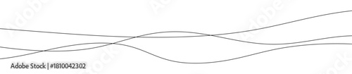 Thin curved wavy lines
