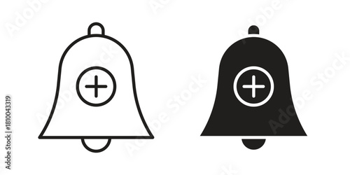 Cowbell circle plus icon collection. modern simple icons for web