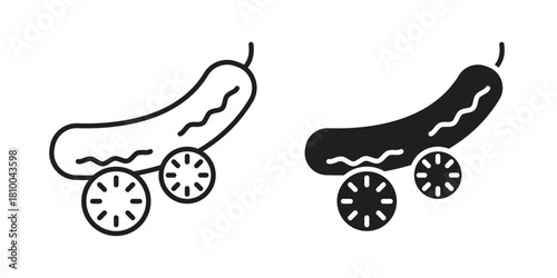 Cucumber icon collection. modern simple icons for web