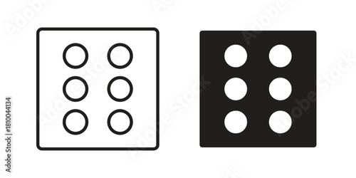Dice six icon collection. modern simple icons for web