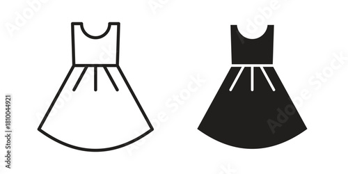 Dress icon collection. modern simple icons for web