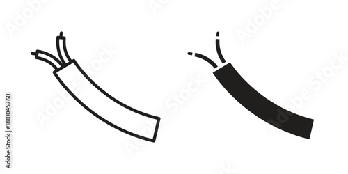 Electric cable icon collection. modern simple icons for web