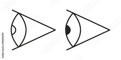 Eye side icon collection. modern simple icons for web