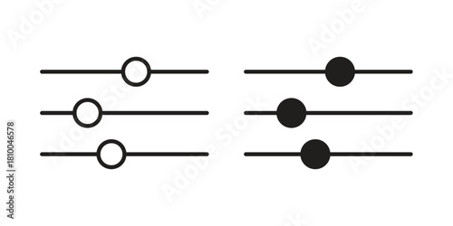 Filter Button icon collection. modern simple icons for web