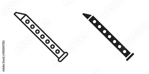 Flute icon collection. modern simple icons for web