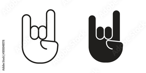 Hand Horns icon collection. modern simple icons for web