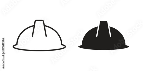 Hard hat icon collection. modern simple icons for web