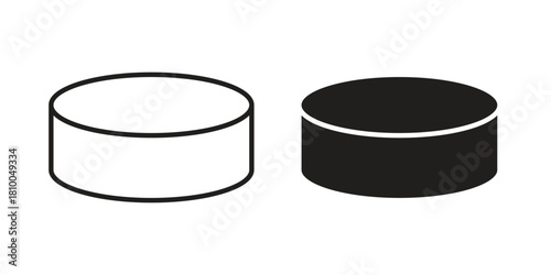 Hockey puck icon collection. modern simple icons for web