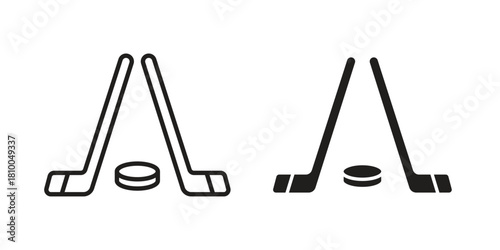 Hockey sticks icon collection. modern simple icons for web