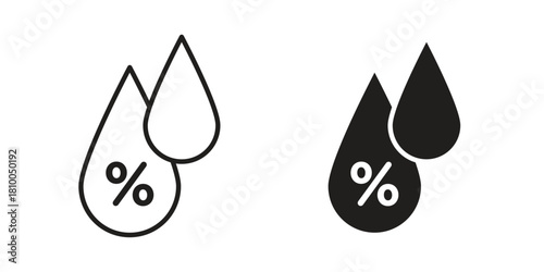 Humidity icon collection. modern simple icons for web