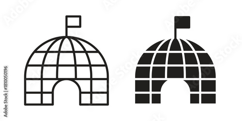 Igloo icon collection. modern simple icons for web