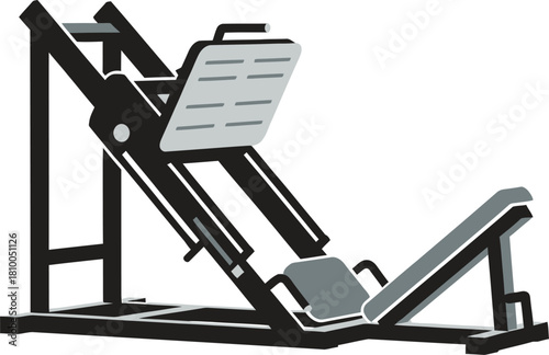 Lower body strength trainer equipment depicted in clean bold vector silhouette Vector illustration