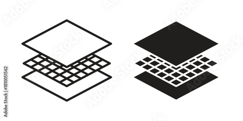 Land layers icon collection. modern simple icons for web