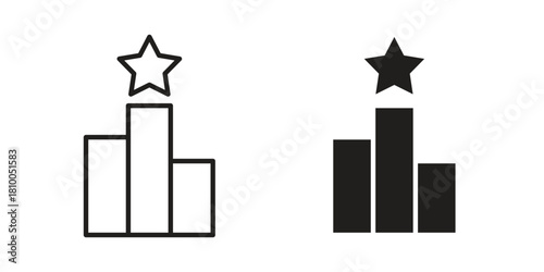 Leaderboard icon collection. modern simple icons for web