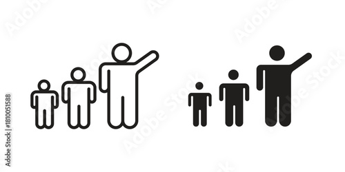 Leadership icon collection. modern simple icons for web