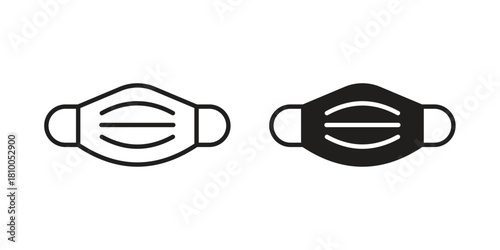 Mask face icon collection. modern simple icons for web