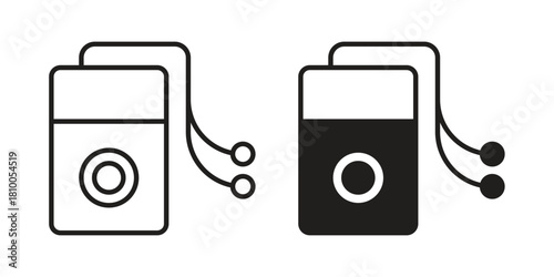 Mp3 Player icon collection. modern simple icons for web