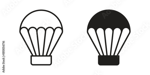 Parachute icon collection. modern simple icons for web