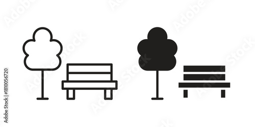 park icon collection. modern simple icons for web