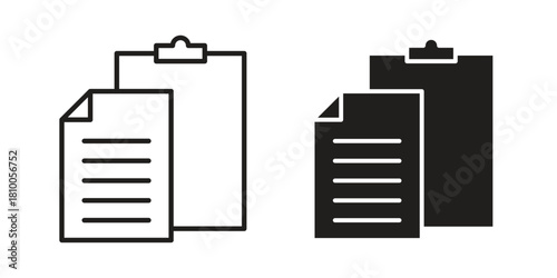 Paste icon collection. modern simple icons for web