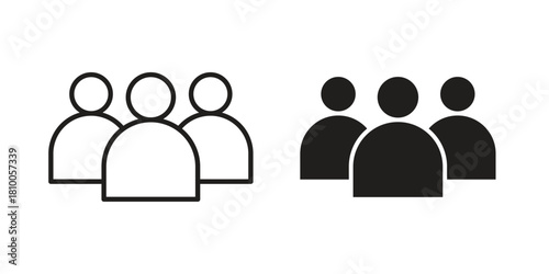 people icon collection. modern simple icons for web