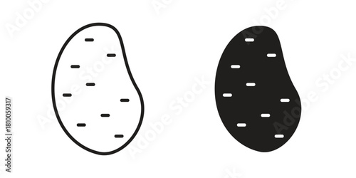 Potato icon collection. modern simple icons for web