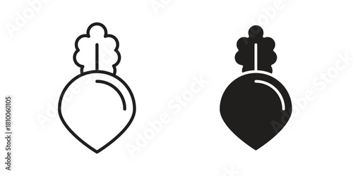 Radish icon collection. modern simple icons for web