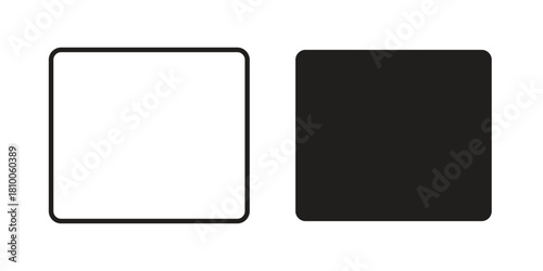 Rectangle panoramic icon collection. modern simple icons for web