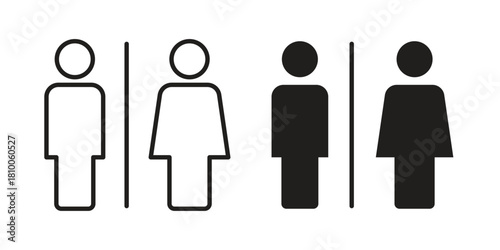 Restroom icon collection. modern simple icons for web