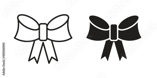 Ribbon icon collection. modern simple icons for web