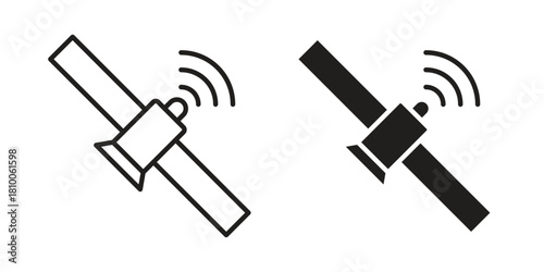Satellite icon collection. modern simple icons for web