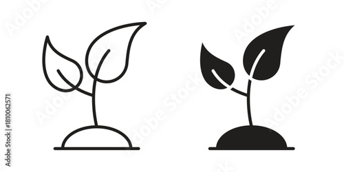 Seedling icon collection. modern simple icons for web