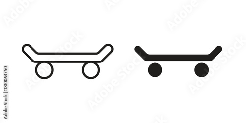 Skateboard icon collection. modern simple icons for web