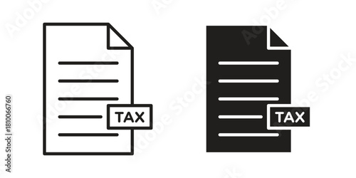 Tax icon collection. modern simple icons for web