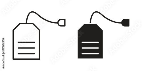 Tea bag icon collection. modern simple icons for web