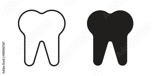 Teeth icon collection. modern simple icons for web