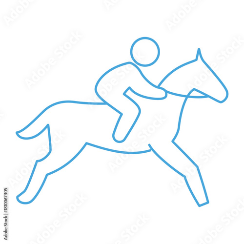 Illustration of a horse and rider