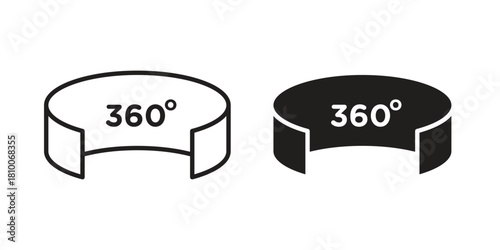 Tour virtual icon collection. modern simple icons for web