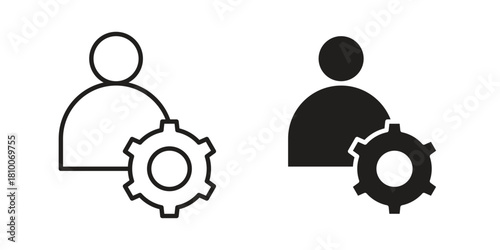 User gear icon collection. modern simple icons for web