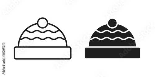 Winter hat icon collection. modern simple icons for web