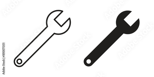 Wrench icon collection. modern simple icons for web