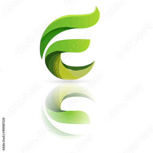 🌿 The Eco-Flow "E" Letter Logo Design