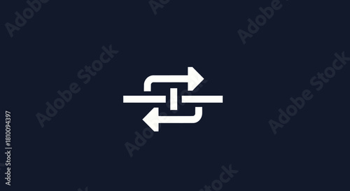 Looped arrows on dark