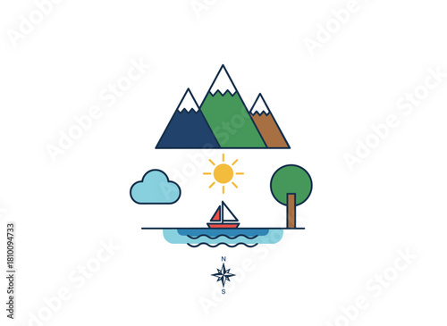 Flat vector illustration of office workers gathered around a water cooler, showing colleagues chatting during a work break, with office managers depicted as cartoon characters isolated on a white